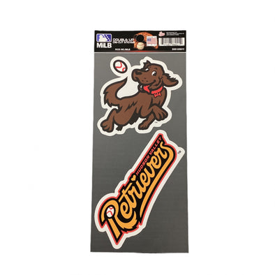 *NEW* HV Retrievers Chocolate Lab Double Up Die-Cut Decals - 2 Pack