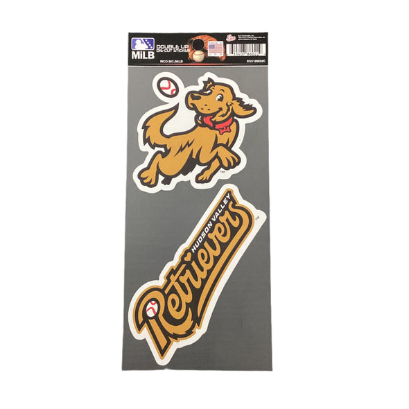 *NEW* HV Retrievers Yellow Lab Double Up Die-Cut Decals - 2 Pack