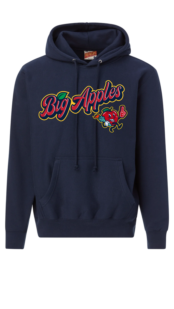 *NEW* ADULT HV BIG APPLES Pro-Weave Chenille Hoodie | Navy