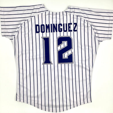 YOUTH FB Dominguez #12 Pinstripes Replica Home Jersey