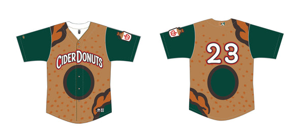 Adult Cider Donuts Full-Button Replica Jersey